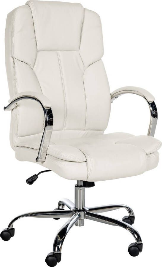 Clp XXL BIG Xanthos Bureaustoel Voor volwassenen Ergonomisch Met armleuningen Kunstleer wit