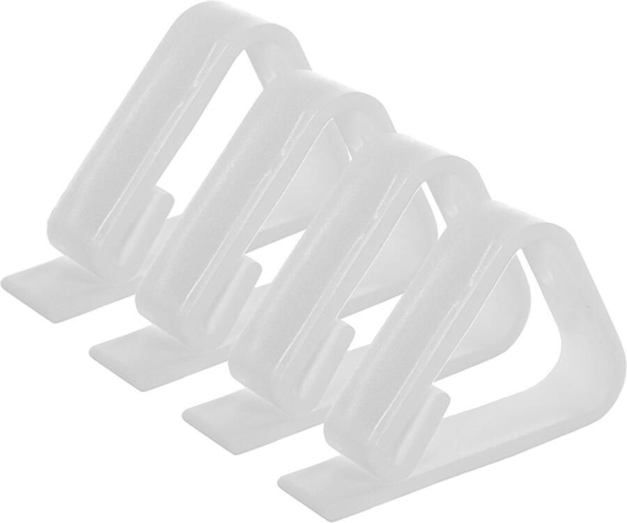 Cm Tafelkleed klemmen 24x stuks transparant kunststof 5 x 3 x 1 buiten tafel klemmen