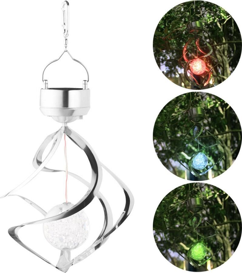 CNL Sight Solar Diamanten Buitenlamp- Solar Tuinverlichting Zonne Energie windgongen -tafellampen voor buiten -Solar Lamp Tuin- Tuinverlichting Led Buiten ophangen – Lantaarn Windlicht op Zonneenergie Lantaarn voor Buiten- RGB