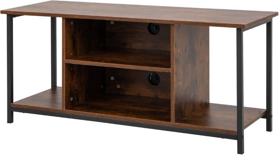 COAST™ Coast TV Stand voor TV's tot 50 Inch Houten kast met verstelbare plank voor woonkamer Bruin