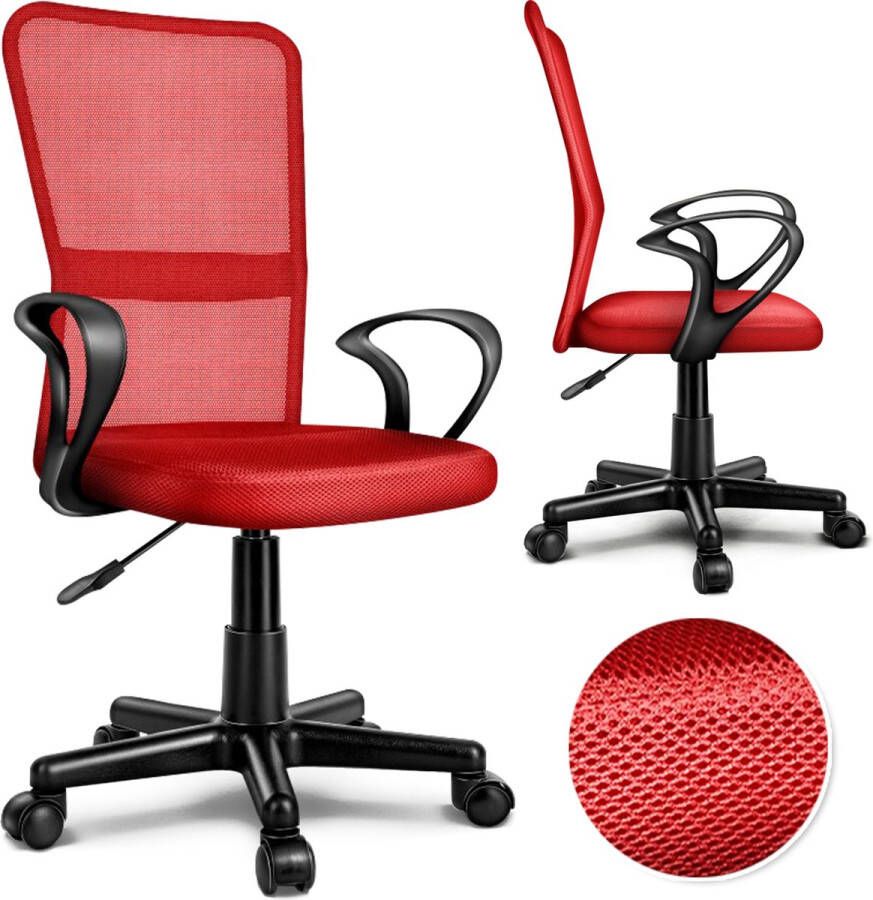 Coazy Tresko COAZY Rood Ergonomische Bureaustoel Bureaustoelen voor Volwassenen Bureau Stoel