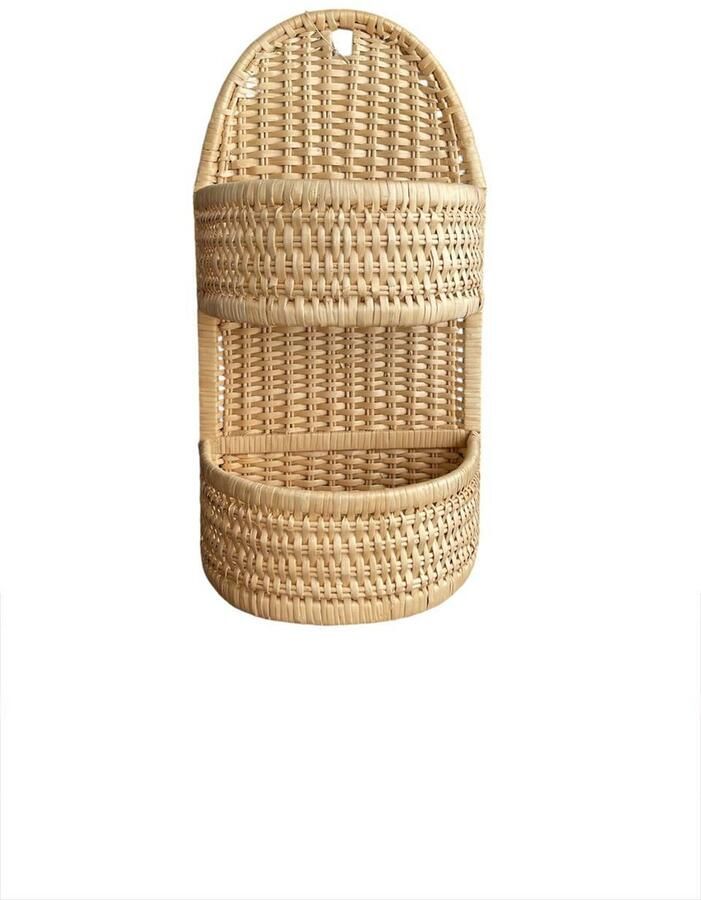 COCONEH Wandrek wandmand wandplank rotan Wanddecoratie perfect voor sinterklaas of kerst