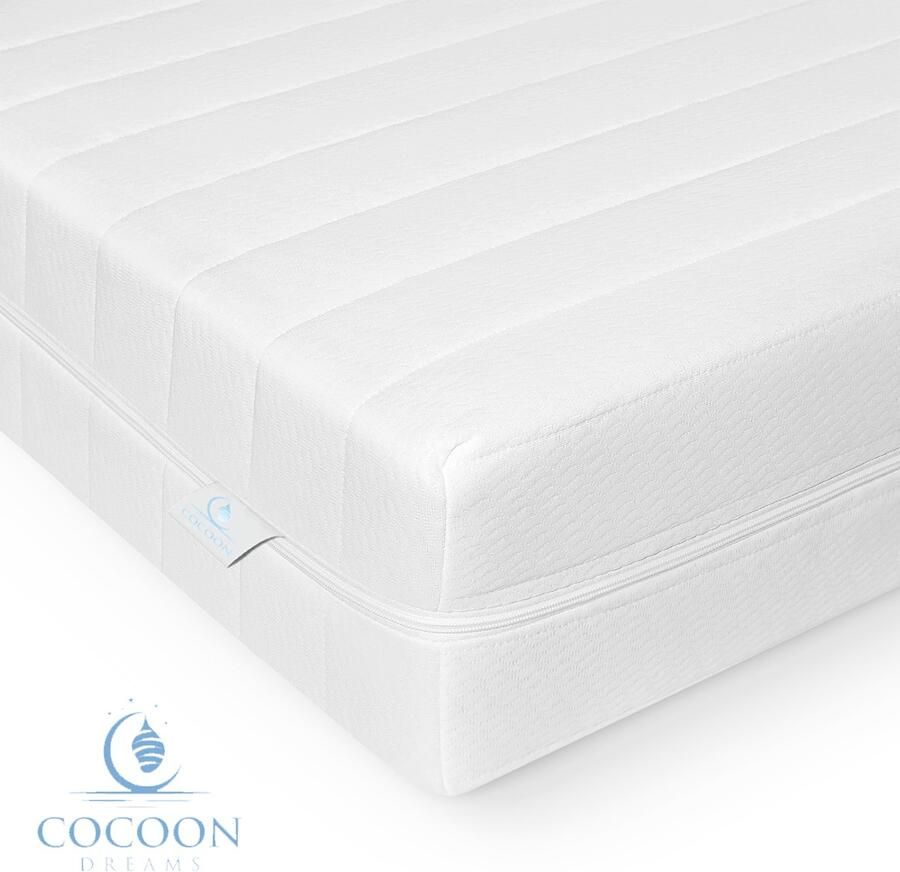 Cocoon Dreams Matras 140x190 cm PREMIUM BAMBOO TIJK 20CM Hotel XXL Nasa Koudschuim Orthopedisch Anti-allergie Afritsbaar Wasbaar Zacht