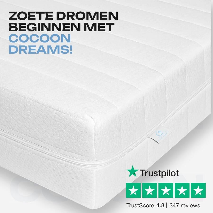 Cocoon Dreams Matras 90x190 cm Hotel XXL PREMIUM Nasa Koudschuim 14CM Orthopedisch Anti-allergie Afritsbaar Wasbaar Zacht - Foto 2