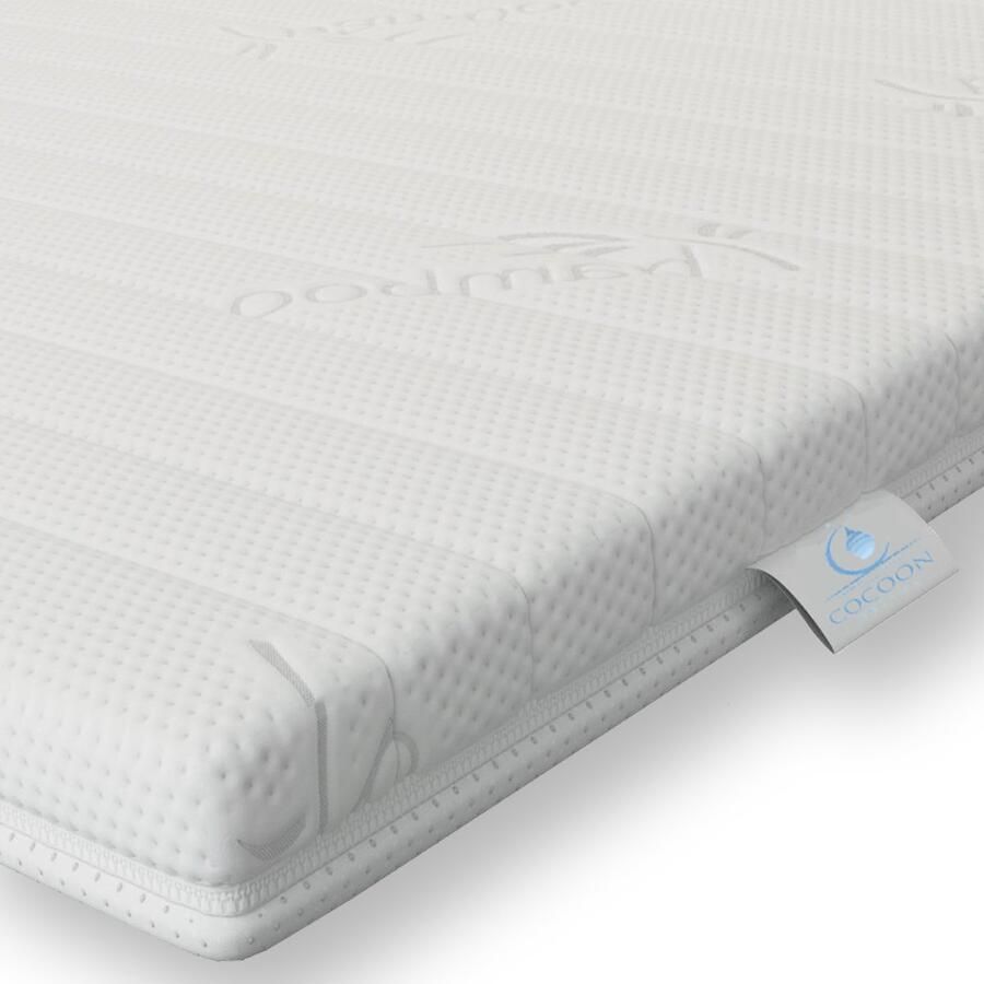 Cocoon Dreams Topmatras 3D PREMIUM VENTILEREND 160x200 11CM HR Koudschuim Stevig Bamboo Hybrid Topdekmatras Afritsbaar Wasbaar Tijk Orthopedisch Anti-allergisch Anti Bacterieel CertiPUR en Okoetex gecertificeerd - Foto 2