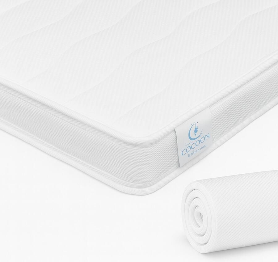 Cocoon Dreams Topmatras 3D PREMIUM VENTILEREND 160x200 11CM HR Koudschuim Stevig Bamboo Hybrid Topdekmatras Afritsbaar Wasbaar Tijk Orthopedisch Anti-allergisch Anti Bacterieel CertiPUR en Okoetex gecertificeerd