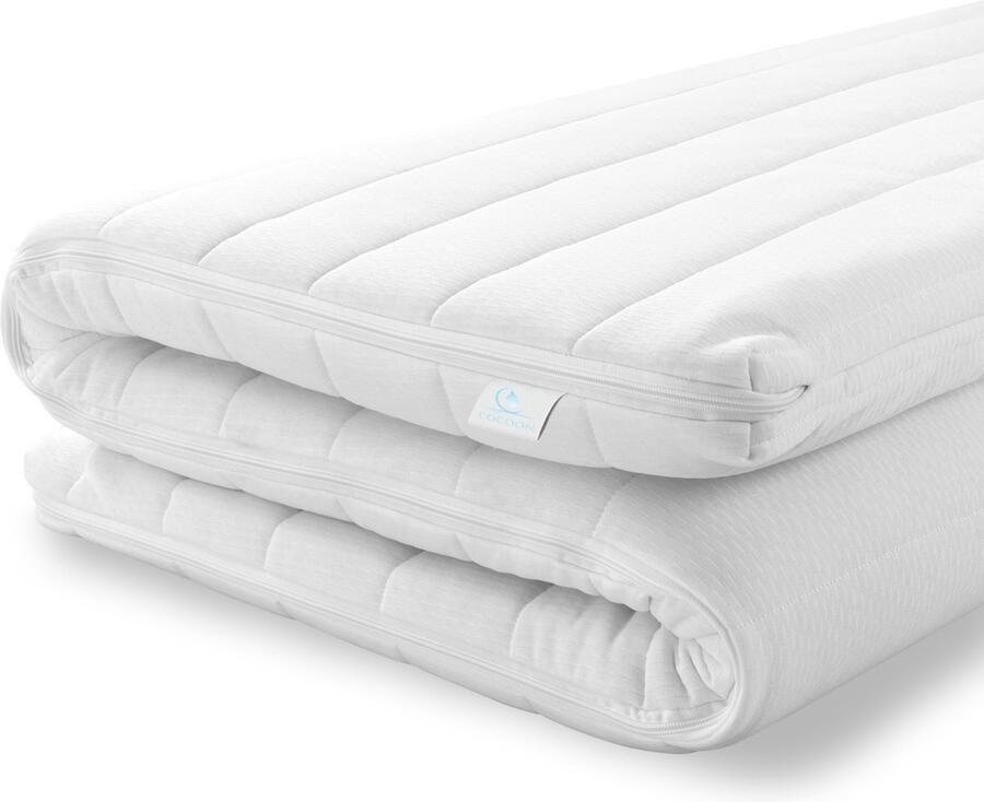 Cocoon Dreams Topmatras 90x200 Topper Matras HR Koudschuim Afritsbaar Wasbaar Tijk Orthopedisch Purschuim Anti-allergisch Topper Hotel XL Anti Bacterieel Medium hardheid Hybrid Topdekmatras 7cm CertiPUR en Okoetex gecertificeerd - Foto 2