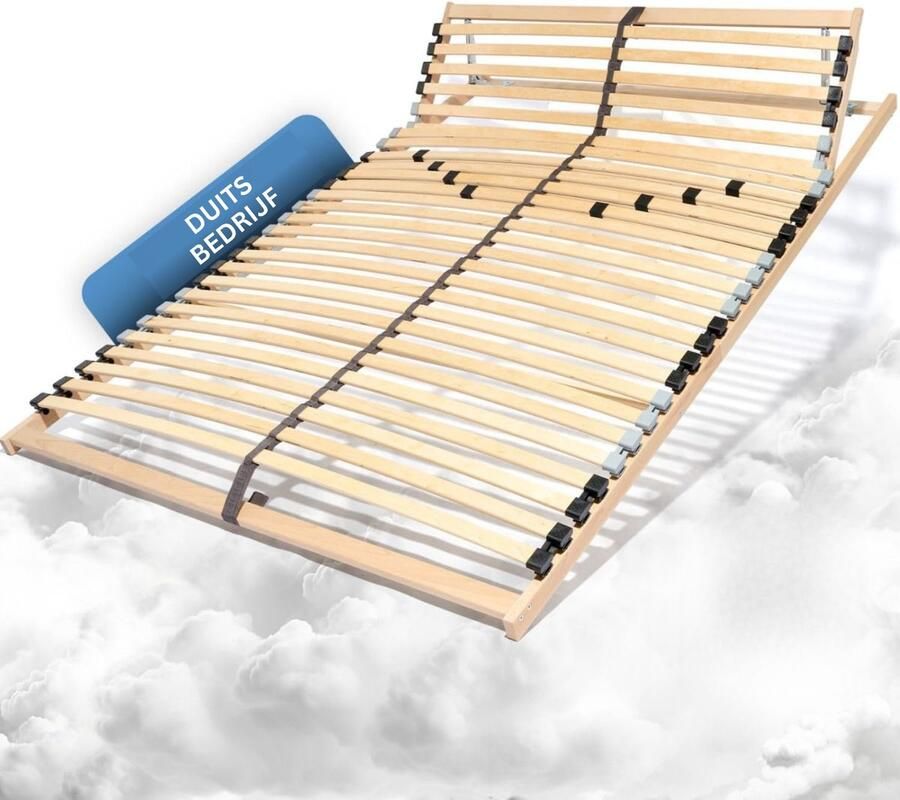 Coemo 7-zone lattenbodem 140 x 200cm Ergo lattenbodem verstelbaar hoofdbord beuken frame 28 latten bedframe geschikt voor ledikant geschikt voor alle matrassen - Foto 2