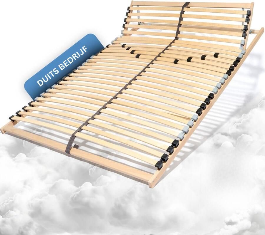 Coemo lattenbodem met verstelbaar hoofdeinde 120 x 190 cm bedbodem met 26 latten 7 zones instelbare hardheid voor alle matrastypes slaapvormen