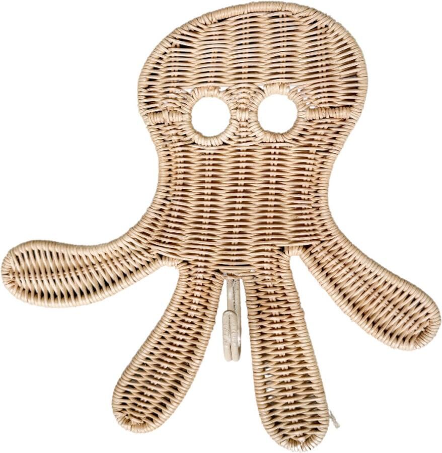 Cokos Oswald de octopus rotan wandhaak medium