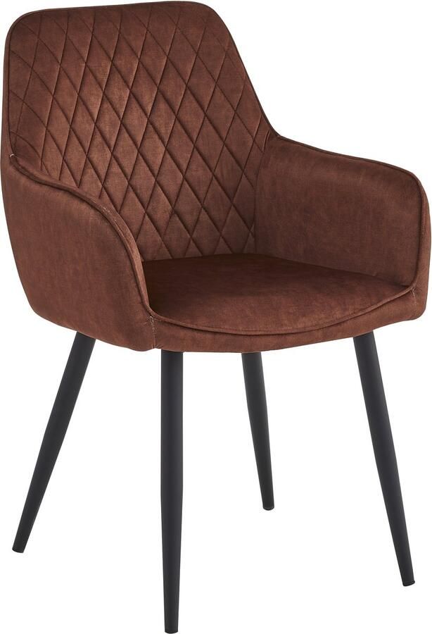 Colenis Beverly Eetkamerstoel Set Van 2 Oxidrood Adoré Velvet Industrieel