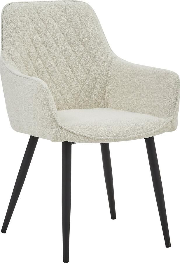 Colenis Beverly Eetkamerstoel Set Van 2 Wit Bouclé