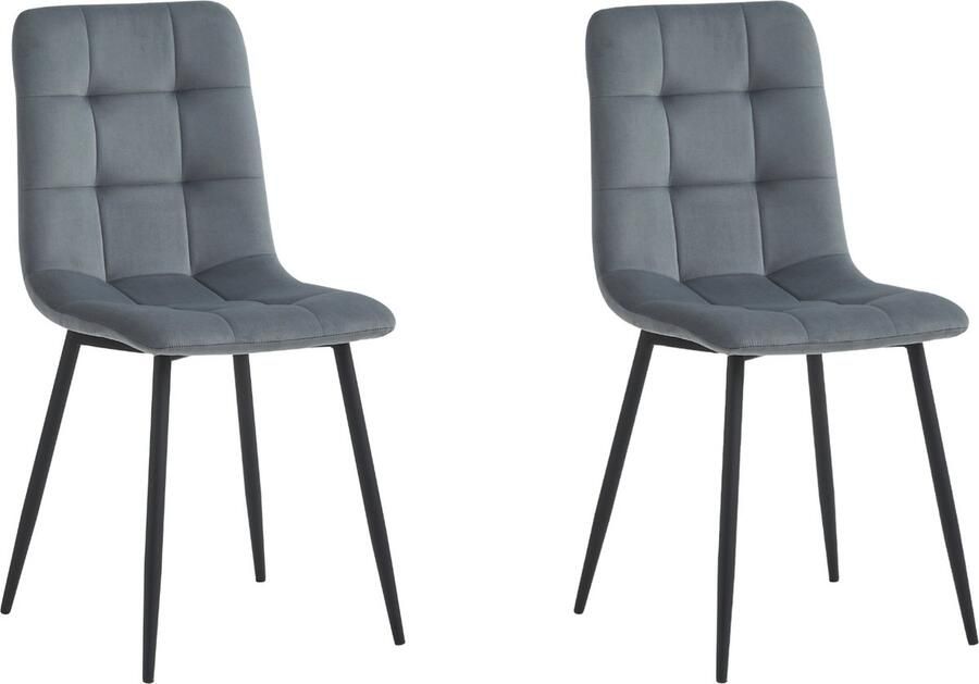 Colenis Metropol Eetkamerstoel Set Van 2 Taupe Linnen Stof Industrieel Met armleuning - Foto 2