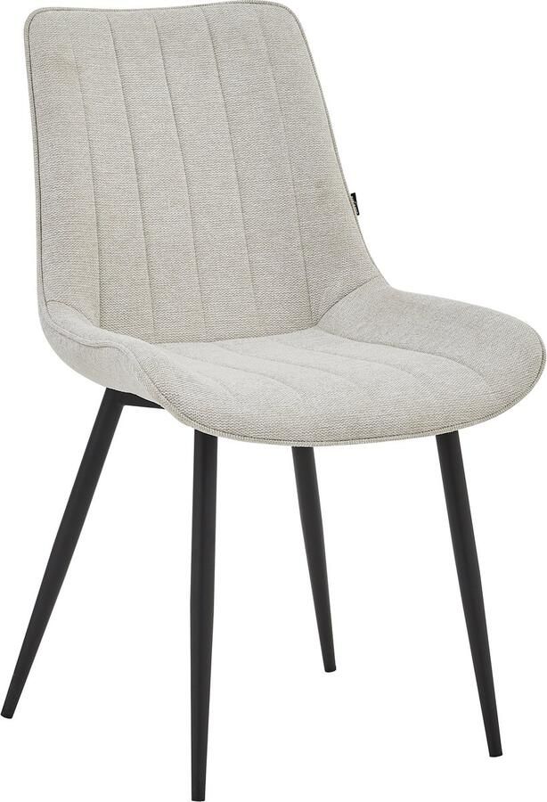 Colenis Angle Eetkamerstoel Set Van 4 Grijs Fluweel Industrieel Met armleuning