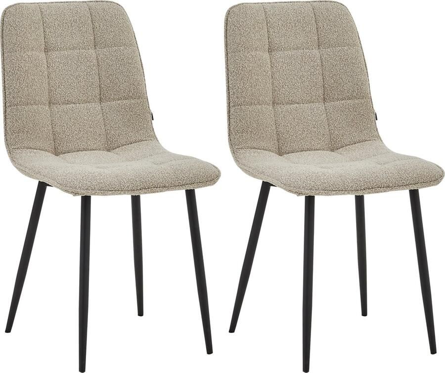 Colenis Lavinia Eetkamerstoel Set Van 2 Okergeel Velvet Met armleuning Zonder Zijstrepen