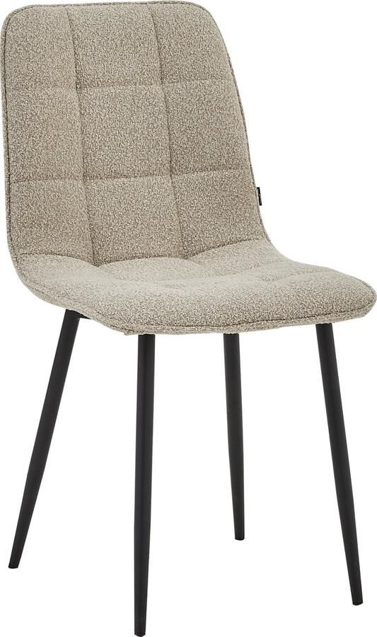 Colenis Lavinia Eetkamerstoel Set Van 6 Beige Adoré Velvet Met armleuning Zonder Zijstrepen - Foto 2