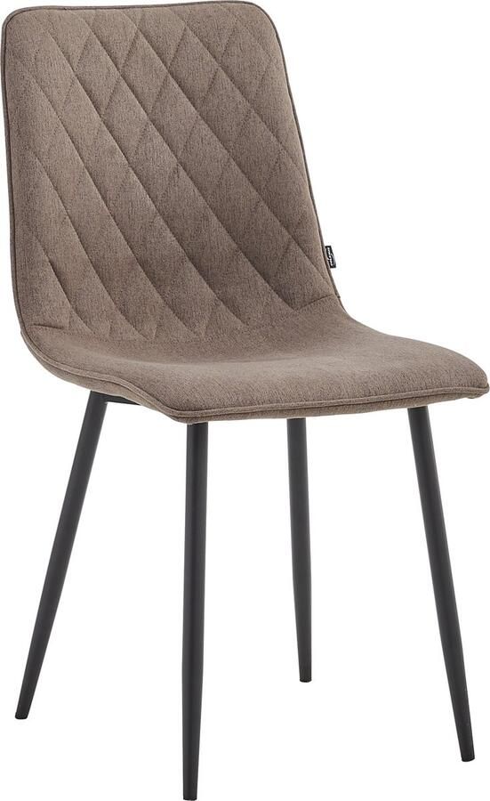 Colenis Elise Eetkamerstoel Set Van 4 Bruin Fabb Stof Industrieel - Foto 2