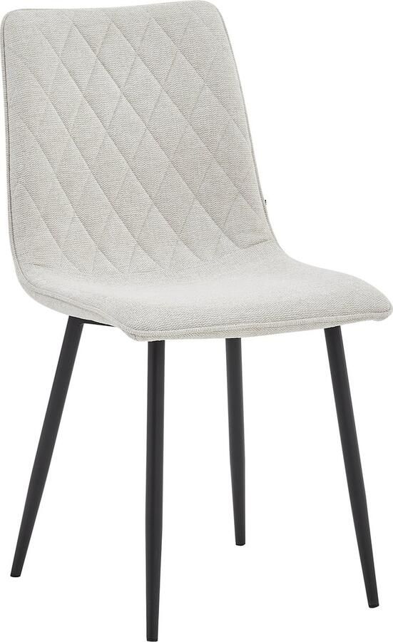 Colenis Elise Eetkamerstoel Set Van 4 Gebroken Wit Linnen Stof- Industrieel - Foto 3