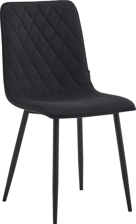 Colenis Elise Eetkamerstoel Set Van 6 Zwart Fabb Stof Industrieel - Foto 2