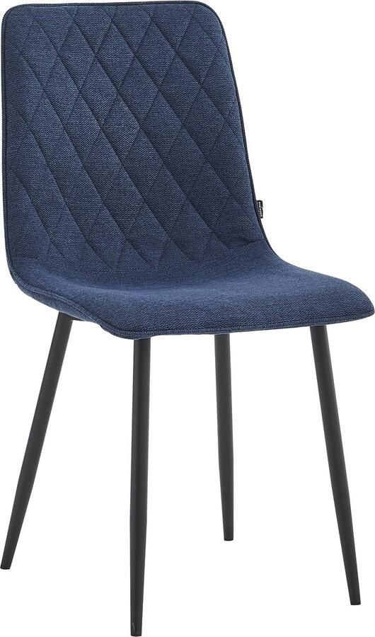 Colenis Elise Eetkamerstoel Set Van 4 Blauw Linnen Industrieel