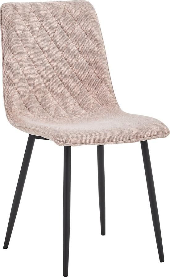 Colenis Elise Eetkamerstoel Set Van 6 Roze Linnen Stof- Industrieel - Foto 2