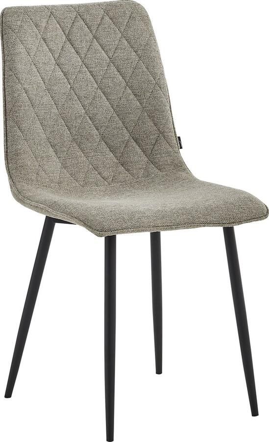 Colenis Elise Eetkamerstoel Set Van 4 Taupe Linnen Stof- Industrieel - Foto 2