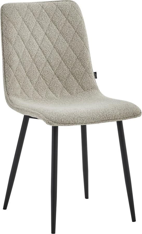 Colenis Elise Eetkamerstoel Set Van 4 Beige Bouclé Industrieel - Foto 2