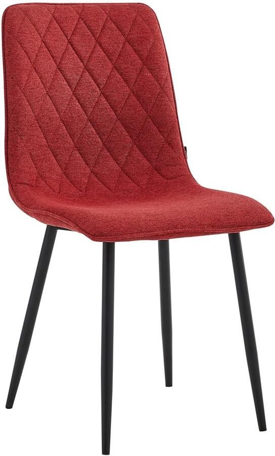 Colenis Elise Eetkamerstoel Set Van 4 Bordeaux Linnen Stof- Industrieel