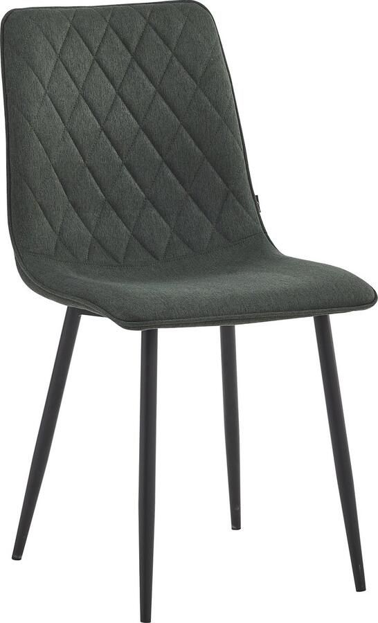 Colenis Elise Eetkamerstoel Set Van 4 Groen Fabb Stof Industrieel - Foto 2