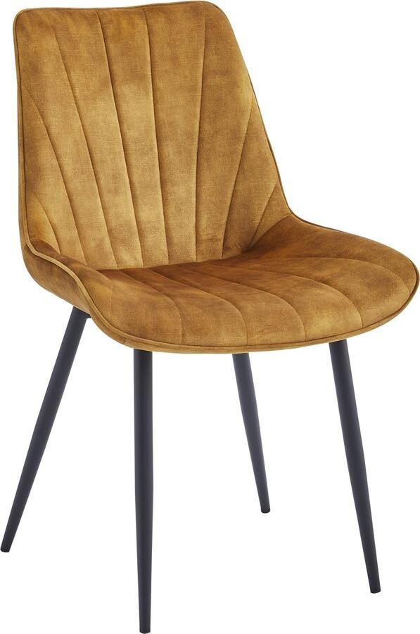 Colenis Lesedi Eetkamerstoel Set Van 4 Honey Adoré Velvet Industrieel