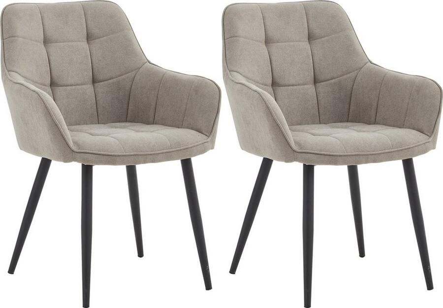 Colenis Oriana Eetkamerstoel Set Van 2 Beige Lino Design - Foto 2