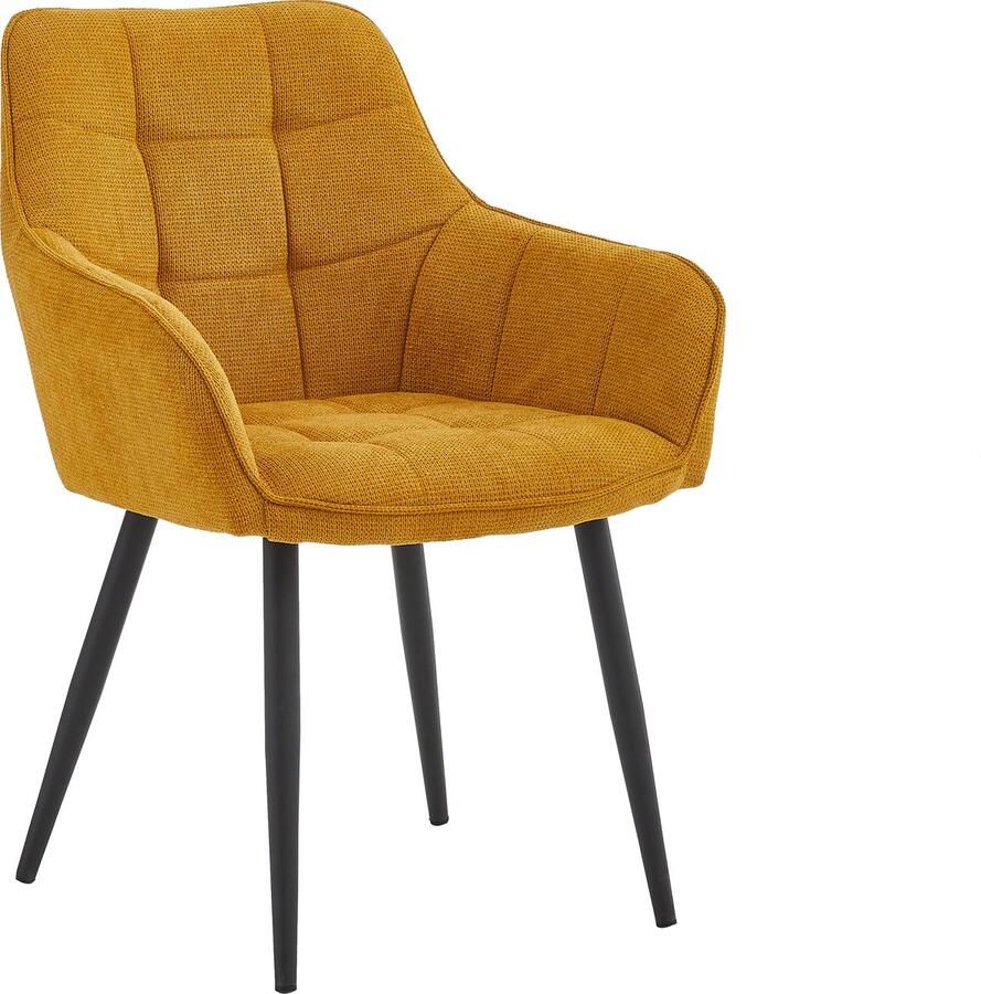 Colenis Oriana Eetkamerstoel Set Van 4 Okergeel Vardo Design