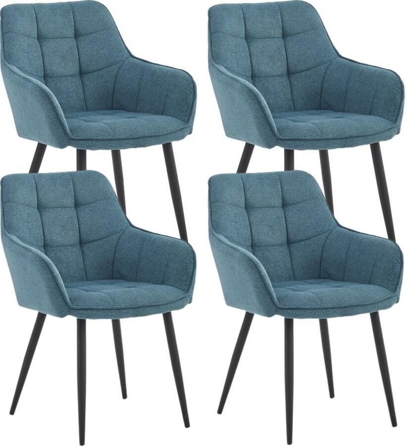 Colenis Oriana Eetkamerstoel Set Van 4 Blauw Vardo Design