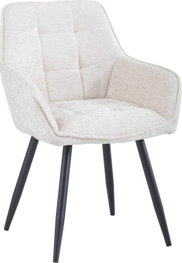 Colenis Oriana Eetkamerstoel Set Van 2 Beige Chenille Stof Design - Foto 2