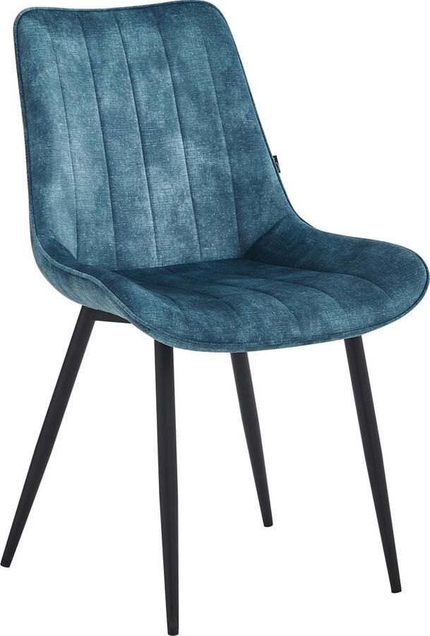 Colenis Verta Eetkamerstoel Set Van 4 Petrol Adoré Velvet Industrieel Stoel