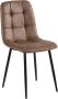 Colenis Ela Eetkamerstoel Cognac Microfiber Microvezel Industrieel - Thumbnail 2