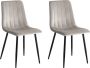 Colenis Eline Eetkamerstoel Set Van 2 Beige Velvet - Thumbnail 2