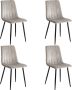 Colenis Eline Eetkamerstoel Set Van 4 Beige Velvet - Thumbnail 2