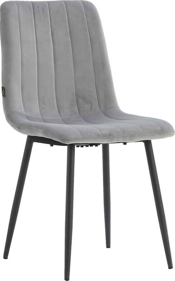 Colenis Eline Eetkamerstoel Set Van 4 Grijs Velvet