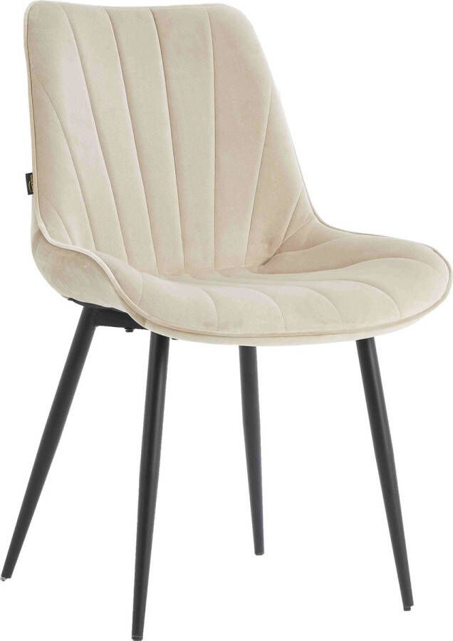 Colenis Lesedi Eetkamerstoel Set Van 2 Beige Velvet