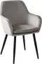 Colenis Levan eetkamerstoel Set Van 6 Beige Fluweel Velvet Industrieel Met armleuning - Thumbnail 1