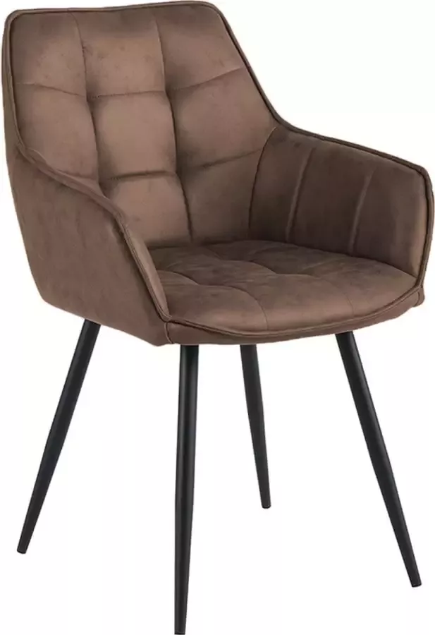 Colenis Oriana Eetkamerstoel Bruin Set Van 4 Microfiber Microvezel Industrieel - Foto 2
