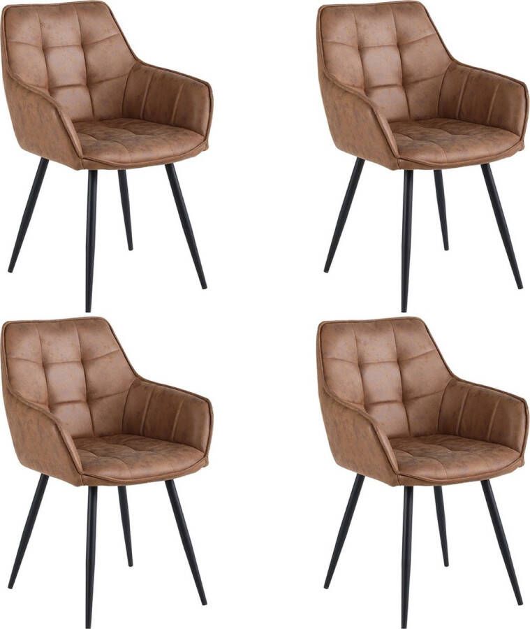 Colenis Lavinia Eetkamerstoel Set Van 2 Beige Chenille Stof Design Zonder Zijstrepen - Foto 2