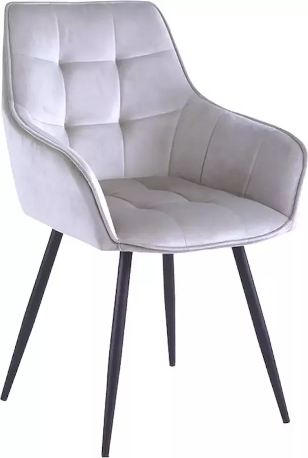 Colenis Oriana Eetkamerstoel Cream Set Van 6 Fluweel Velvet Industrieel - Foto 2