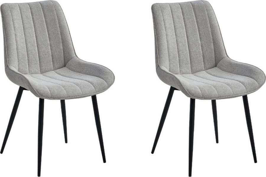 Colenis Milan Eetkamerstoel Grijs Fluweel Industrieel Met armleuning