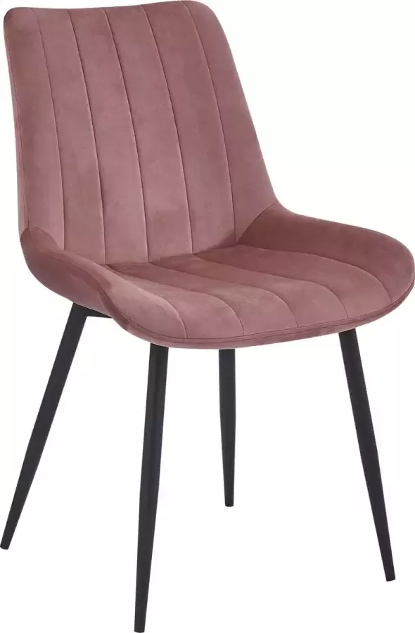 Colenis Verta Eetkamerstoel Set Van 2 roze Fluweel Velvet Industrieel