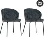 Collectables 2x Eetkamerstoel Lio Antraciet (Set van 2) Rustic Velvet - Thumbnail 1