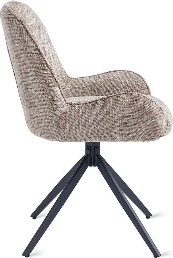 Collectables 2x Eetkamerstoel Lily Taupe (Set van 2)