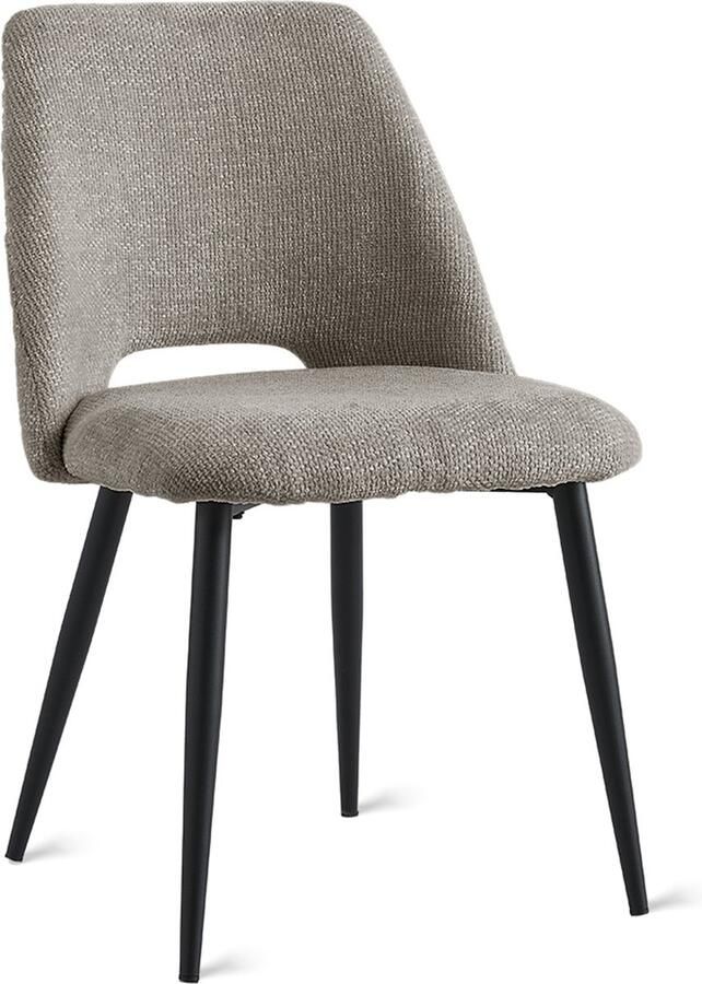 Collectables 2x Eetkamerstoel Monta Taupe (Set van 2)