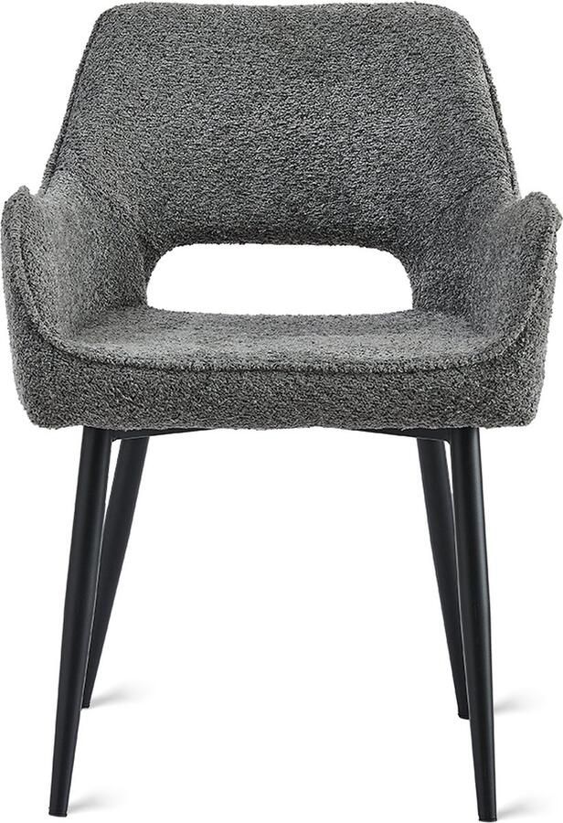 Collectables 2x Eetkamerstoel Ray Antraciet (Set van 2)